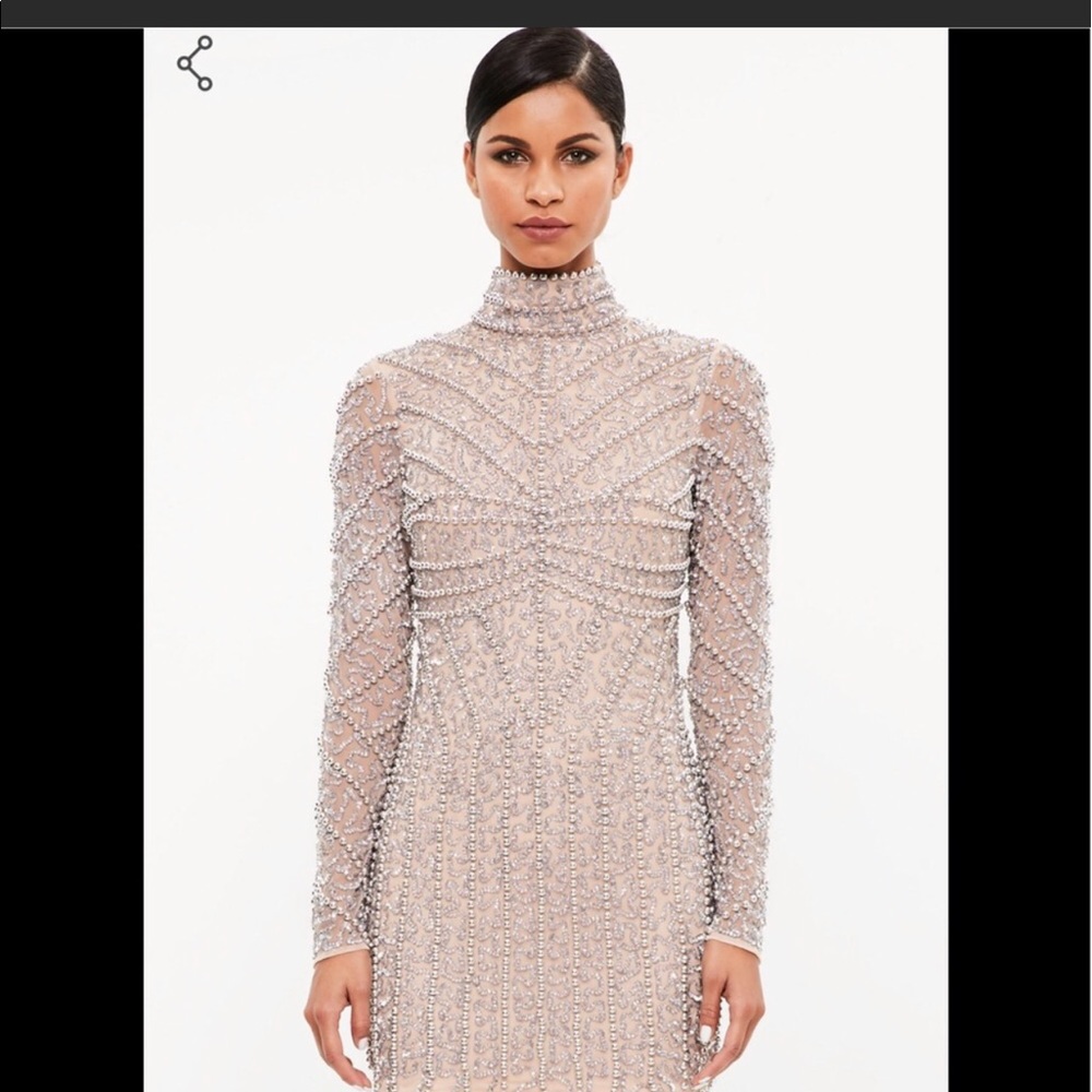 Peace + Love embellished long sleeve dress.